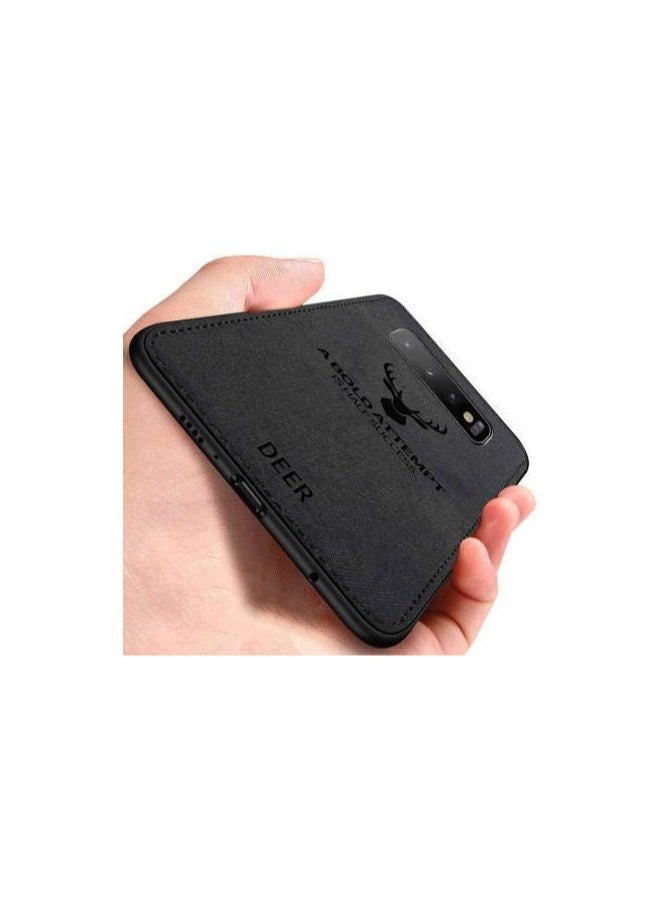 Generic - ELMO3EZZ Oppo F11 Pro Digital Luxury Soft Texture Patterned TPU Cloth Case, Dirt-Resistant, Anti-Shock, Anti-Fingerprint, Full Body Protective For Oppo F11 Pro (Black) - Image 1