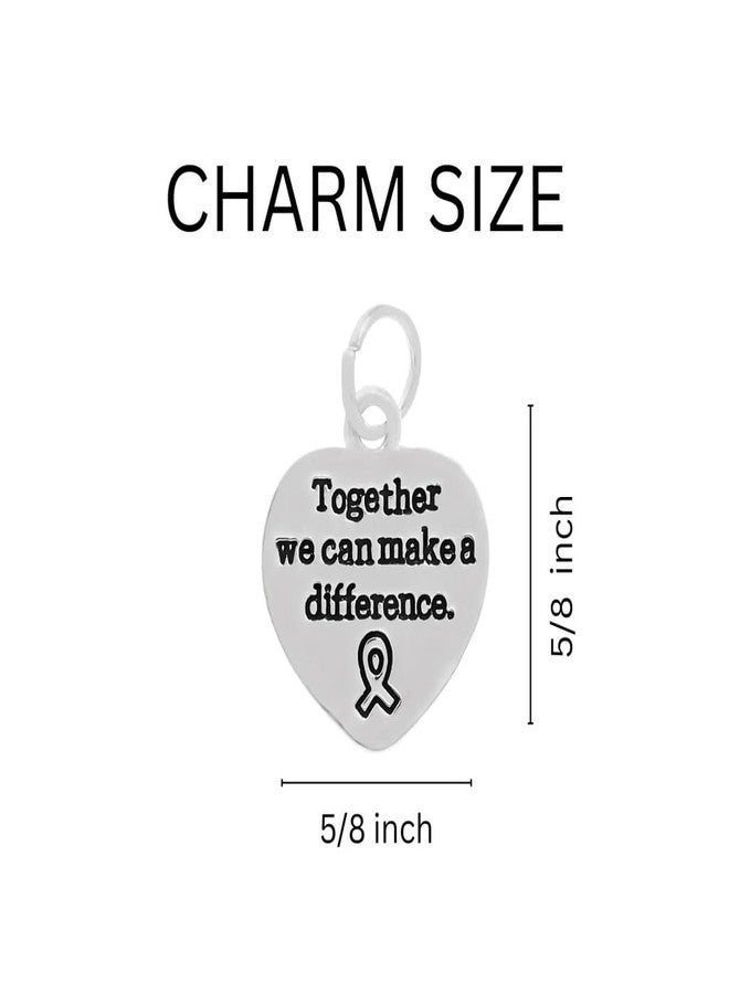 Fundraising For A Cause Teal and Purple Ribbon Heart Charm Bracelet for Suicide Prevention | Support Mental Health Awareness | Ideal Gift for Advocates and Supporters - Image 3