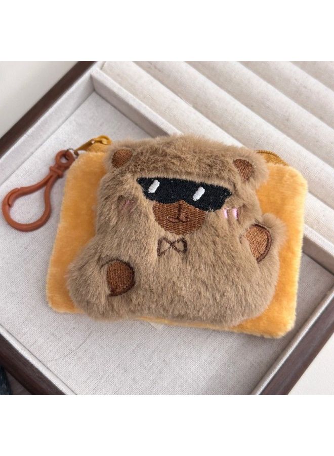 Cartoon Sanrio Kitty Coin Purse Pendant Keychain Backpack Hanging Ornaments Stall Small Jewelry Headset Bag Hanging Ornaments-Color:Sunglasses-square Bag  - Image 1