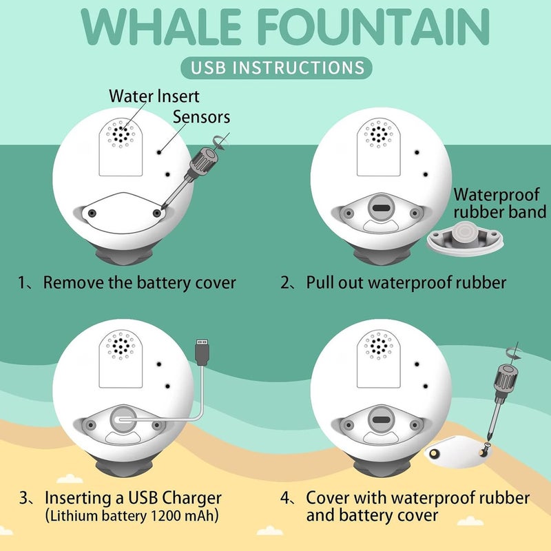 Kidzilla Whale Bath Toy Sprinkler - Bath Toys for Toddlers 1-3 - Light Up Water Whale Bath Toy - Bathtub Toys for Infants 6-12 Months Toddlers Age 2-4 Birthday Gift for 1 2 3 4 5 Year Old Boys Girls - Image 4