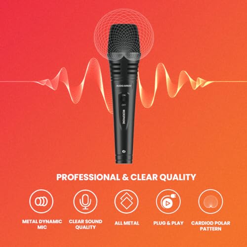 Audio Array AM-C3a Unidirectional Dynamic Handheld Karaoke Microphone | 20Hz - 20kHz Response | Karaoke Singing, Public Meetings, Studio Recording, Live Sound, Party (no Cable Included) - Image 3