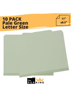 The File King One Divider Pale Green Pressboard Classification File Folder - Letter Size | Box Of 10 | Top Tab | 2” Expansion | Four 2-Inch Durable Fastener Prongs | Usa Made  - Image 2
