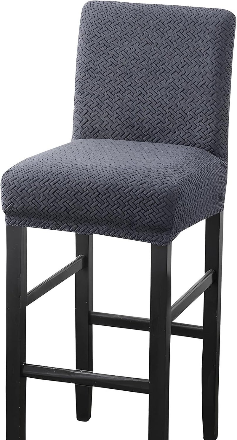 Elastic Chair Slipcover for Bar Stool, Removable Chair Cover, Easy Installation, Waterproof Bar Stool Cover, Machine Washable - Image 1