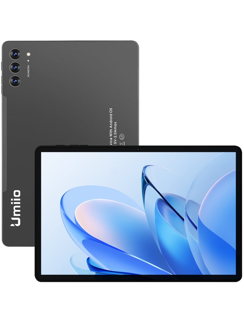 Umiio Android Tab 11" HD Display Slim Smart Tablet PC 12GB RAM 512GB ROM with Keyboard Mouse and Cover Dual SIM 5G Network Wifi Tabet Dual Camera -Grey  - Image 1