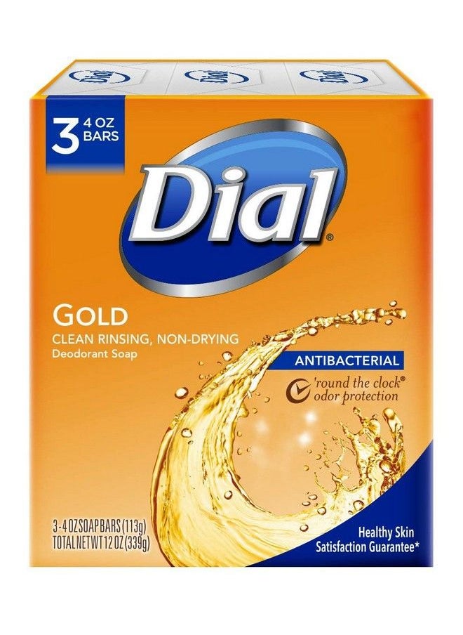 Dial - Antibacterial Deodorant Bar Soap Gold Moisture Balance 4 Ounce 3 Bars (2 Pack) - Image 1