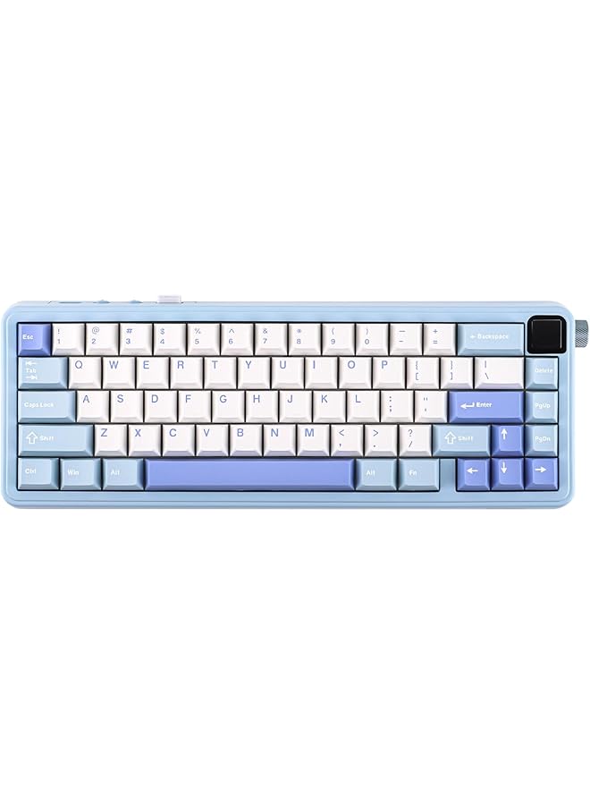 EPOMAKER He65 Mec Wireless Mechanical Keyboard With Screen And Knob 0.2Ms Latency Rgb Backlight Gasket Mount Hot Swappable N Key Rollover (Bluewhite) - Image 1