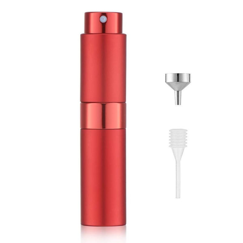 LISAPACK 8ML Atomizer Perfume Spray Bottle for Travel Empty Refillable Cologne Dispenser Portable Sprayer Red