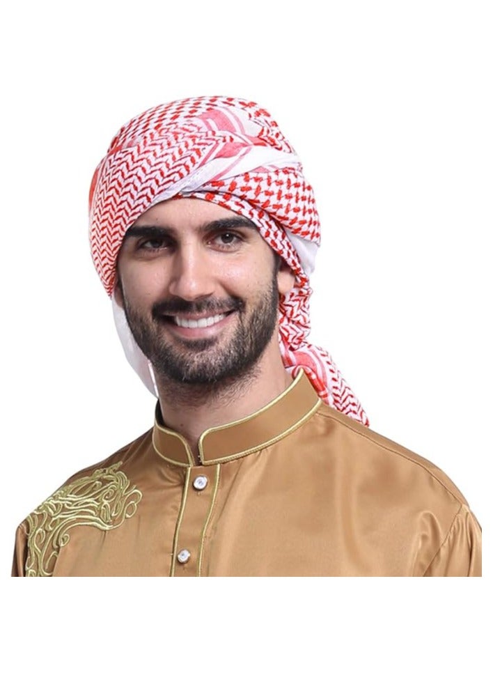 BUYCO Men's Large Arab Shemagh Headscarf Muslim Headcover Shawl Keffiyeh Arabic Scarf - Image 1