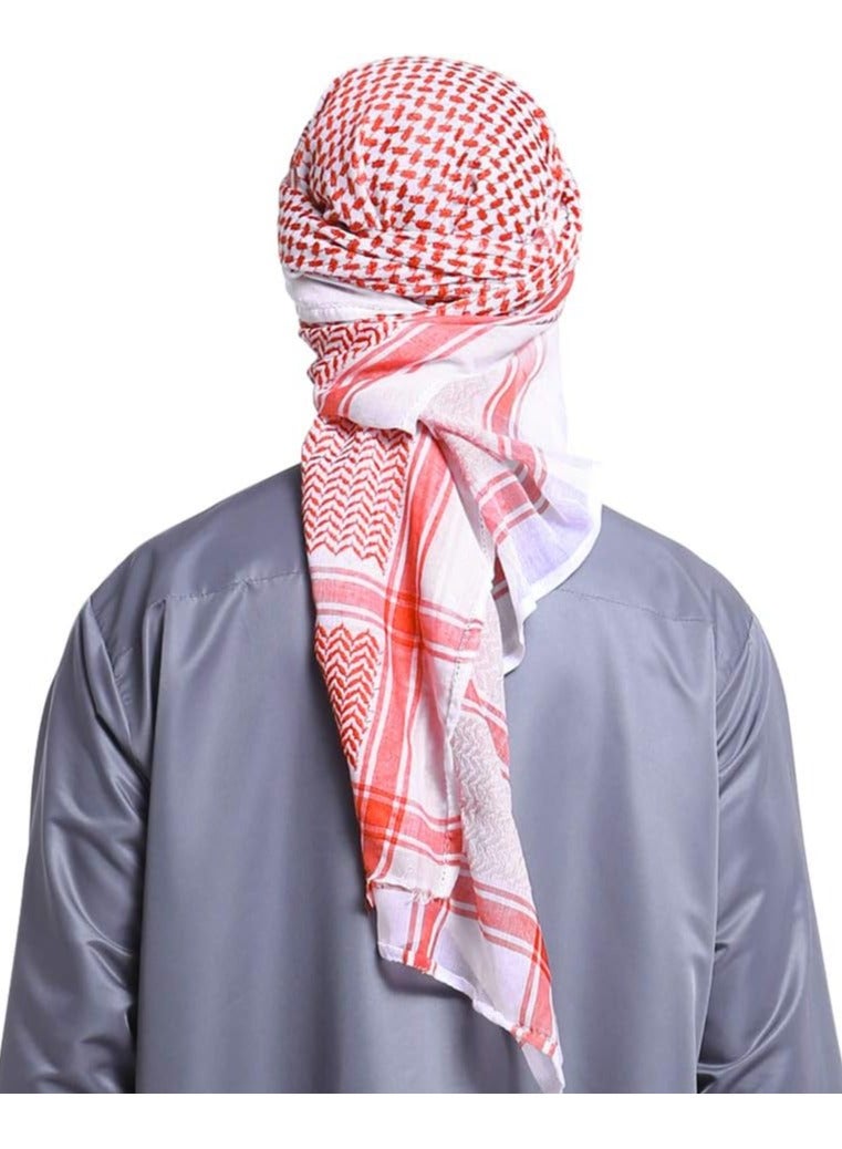 BUYCO Men's Large Arab Shemagh Headscarf Muslim Headcover Shawl Keffiyeh Arabic Scarf - Image 2