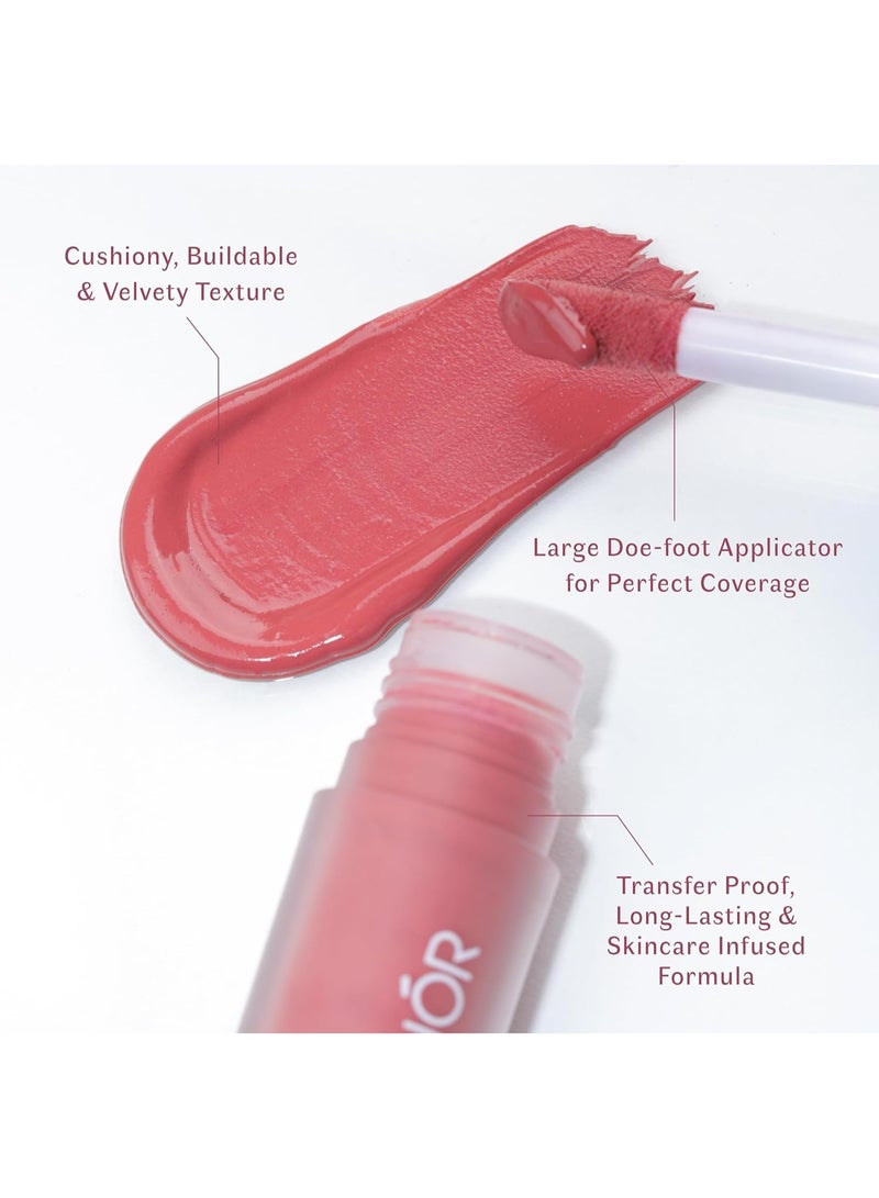 LAMIOR Humble Liquid Blush 5ML | Radiant & Satin Finish | 3 in 1 Colour for Cheeks, Lips & Eyes Tint | Long Lasting Natural Glow | Pigmented & Buildable, Enriched with Almond Oil, Jojoba & squalane - Image 3