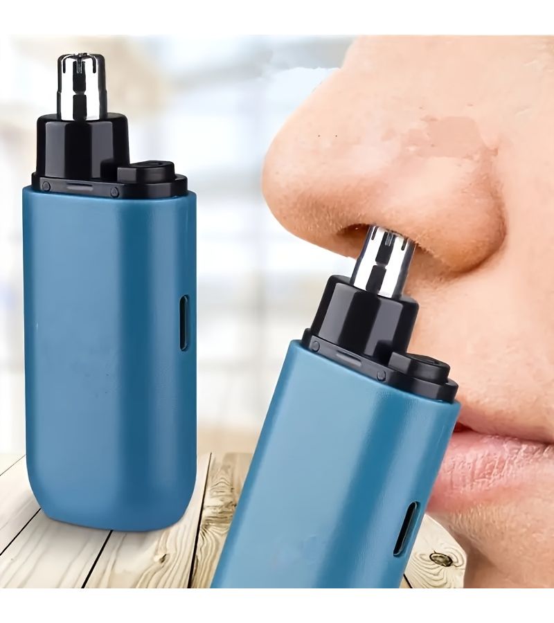 مقص أزرق لقص شعر الأنف والأذن يعمل بالشحن عبر USB، بتصميم مضغوط، بطارية ليثيوم، شحن سريع محمول - Image 2