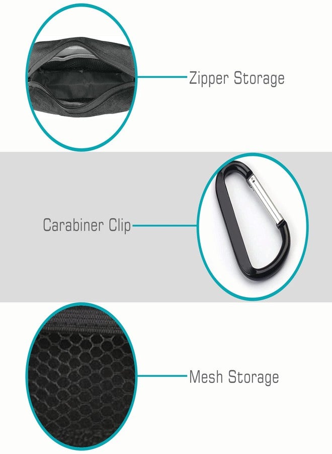 Maxell Folding Organized Tech Case - 2 Zipper Pouches, 3 Cable Pouches, Mesh Earbud Pouch, Small Zipper Pocket & Carabiner Clip - Image 4