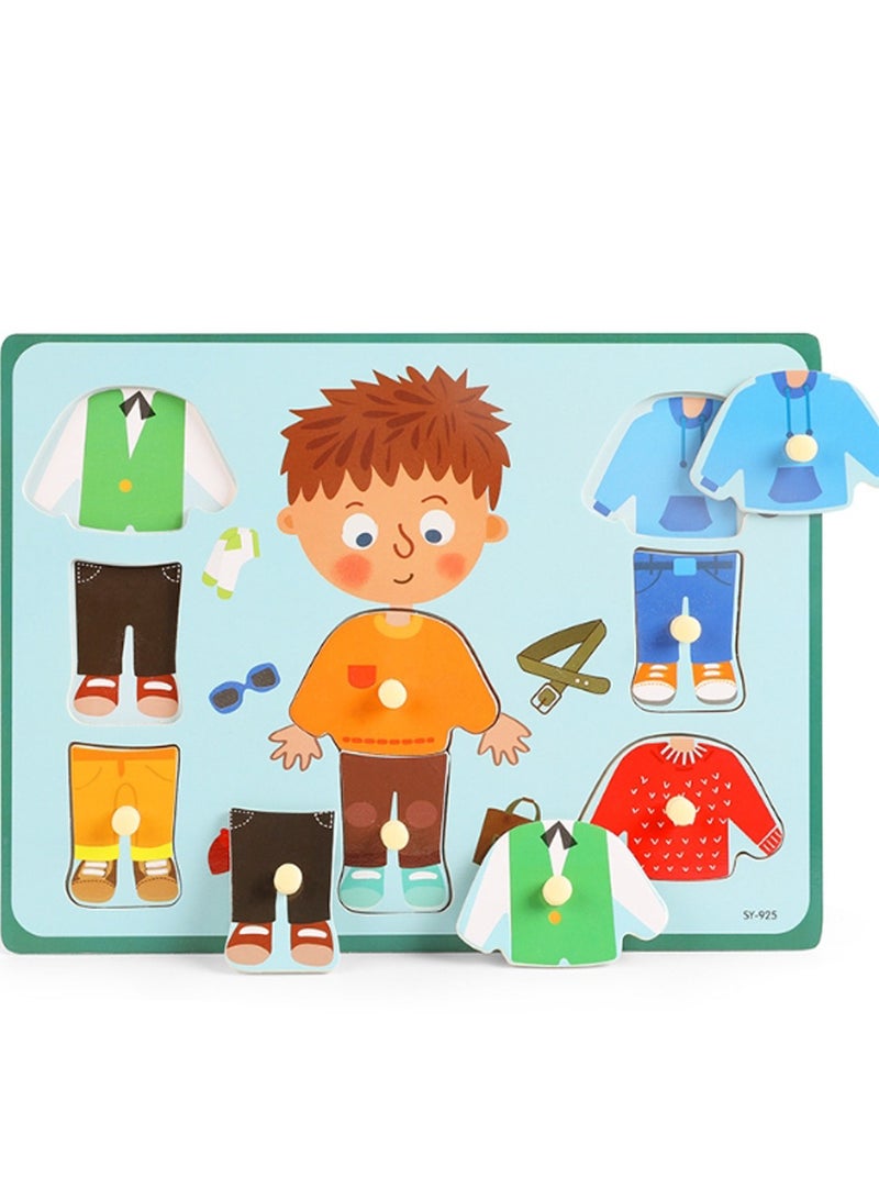 Mordely Wooden Peg Puzzles for Toddlers 2 3 4 Years Old, Kids Educational Preschool Peg Puzzles Toy - Image 1