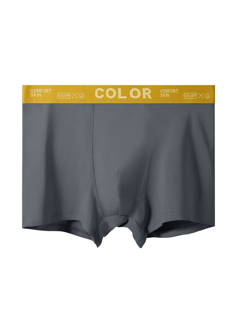 Generic - Mens Pure Cotton Breathable Mid-waist Simple Comfortable Boxer Shorts 50-pack Smoky gray - Image 1