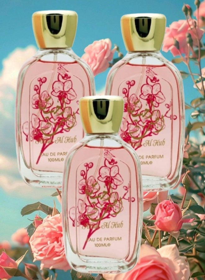 WARD 3 Pieces Ahsas Al Hub Perfume 100ML - Image 1