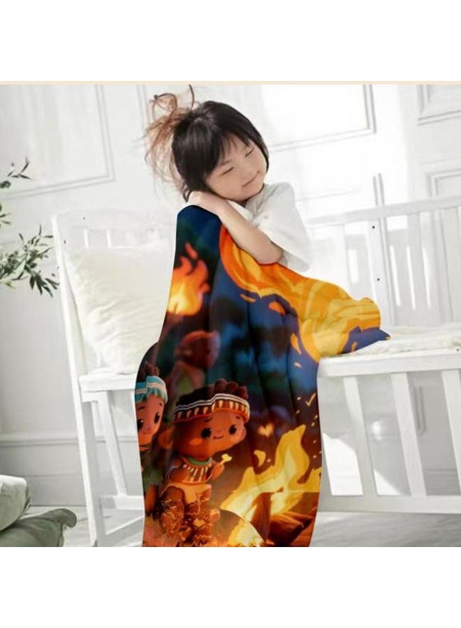 Flannel thin blanket (warm and comfortable, suitable for sleep, gaming, dust removal and sandproof) 150cm*200cm - 554