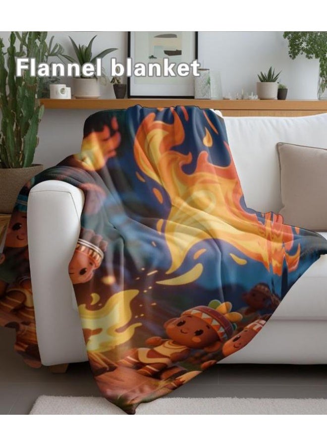 Flannel thin blanket (warm and comfortable, suitable for sleep, gaming, dust removal and sandproof) 150cm*200cm - 554