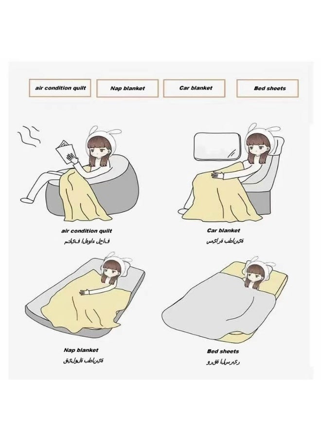 Flannel thin blanket (warm and comfortable, suitable for sleep, gaming, dust removal and sandproof) 150cm*200cm - 554