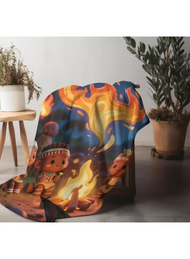 Flannel thin blanket (warm and comfortable, suitable for sleep, gaming, dust removal and sandproof) 150cm*200cm - 554