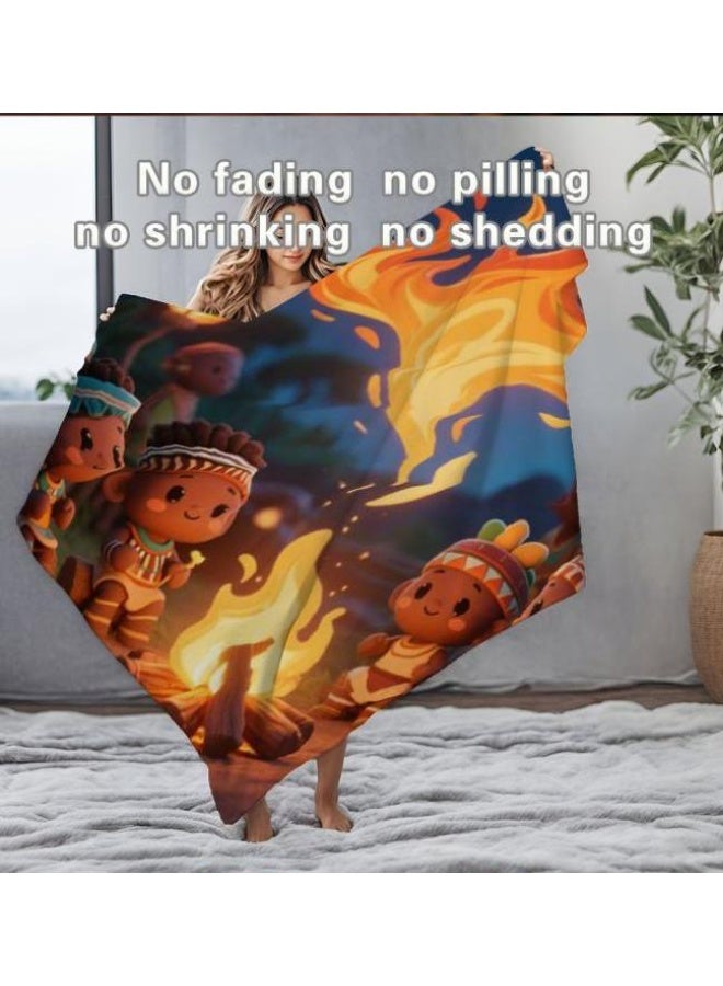 Flannel thin blanket (warm and comfortable, suitable for sleep, gaming, dust removal and sandproof) 150cm*200cm - 554