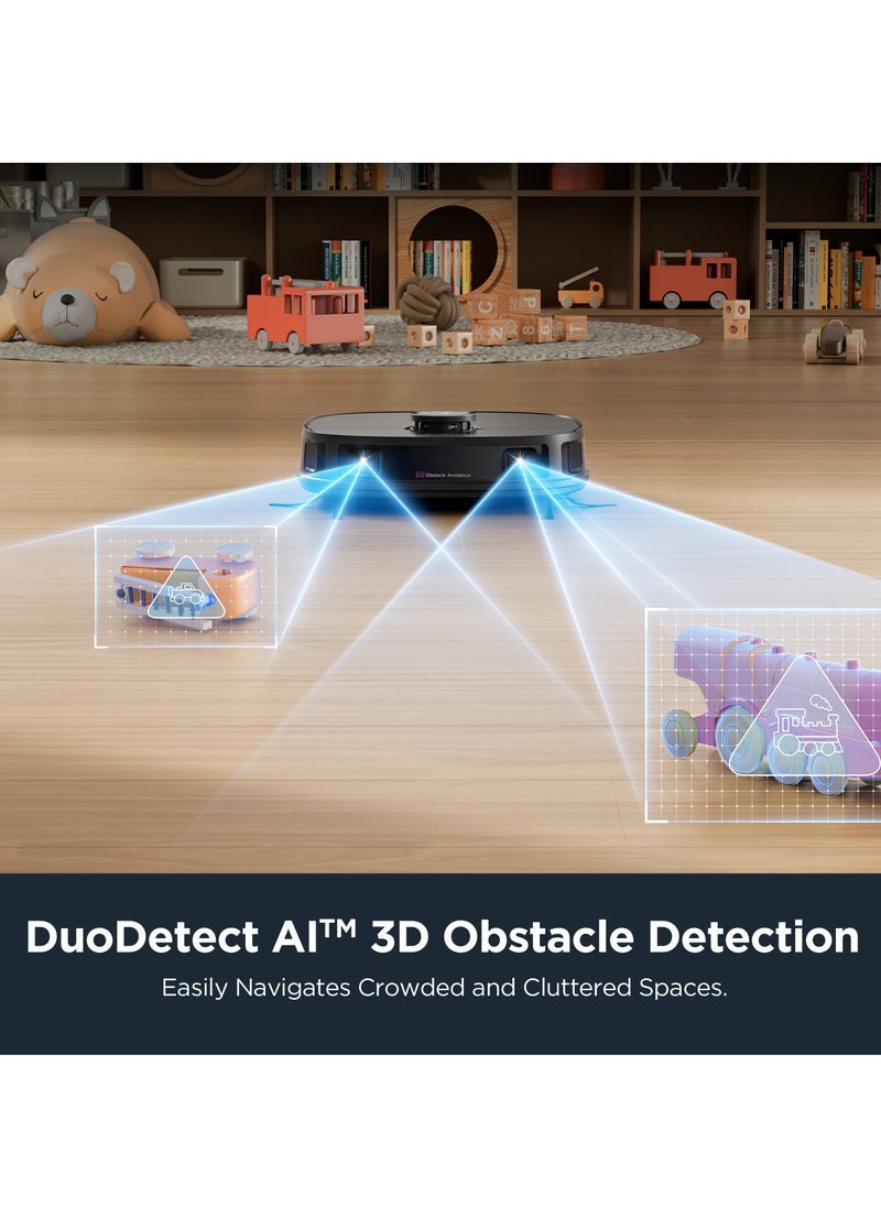 EUREKA Robot Vacuum Cleaner & Mop All-in-One Station, AI 3D Obstacle Detection, Intelligent Pet Bypass, Car Carpet Detection, Ideal Against Pet Hair, App & Voice Control, J12 Black  - Image 5
