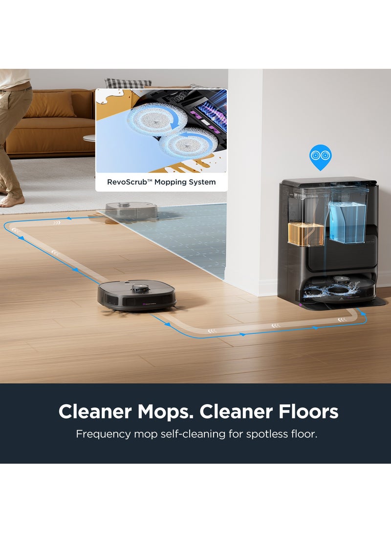 EUREKA Robot Vacuum Cleaner & Mop All-in-One Station, AI 3D Obstacle Detection, Intelligent Pet Bypass, Car Carpet Detection, Ideal Against Pet Hair, App & Voice Control, J12 Black  - Image 4
