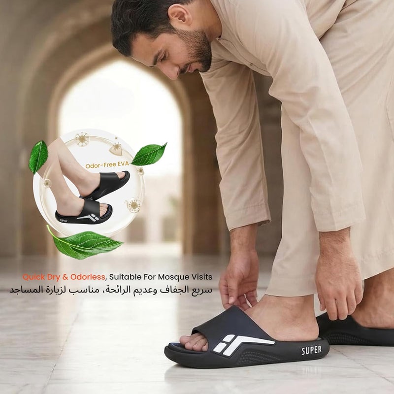 دي. دي.ستار  نعال للرجال والنساء، نعال سميكة وناعمة جدًا للاستخدام داخليًا وخارجيًا، نعال مانعة للانزلاق للاستحمام والحمام. - Image 5
