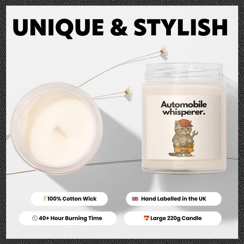 Makester Mechanic Gift - Luxury Soy Wax Candle - Vanilla, Jasmine, Sugared Almond - Makester - Image 5