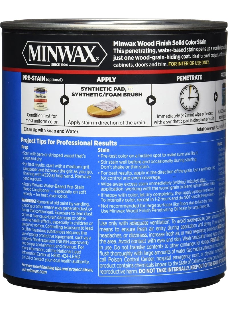 Minwax qt Minwax 10851 True Black Wood Finish WaterBased Solid Color Stain  - Image 3