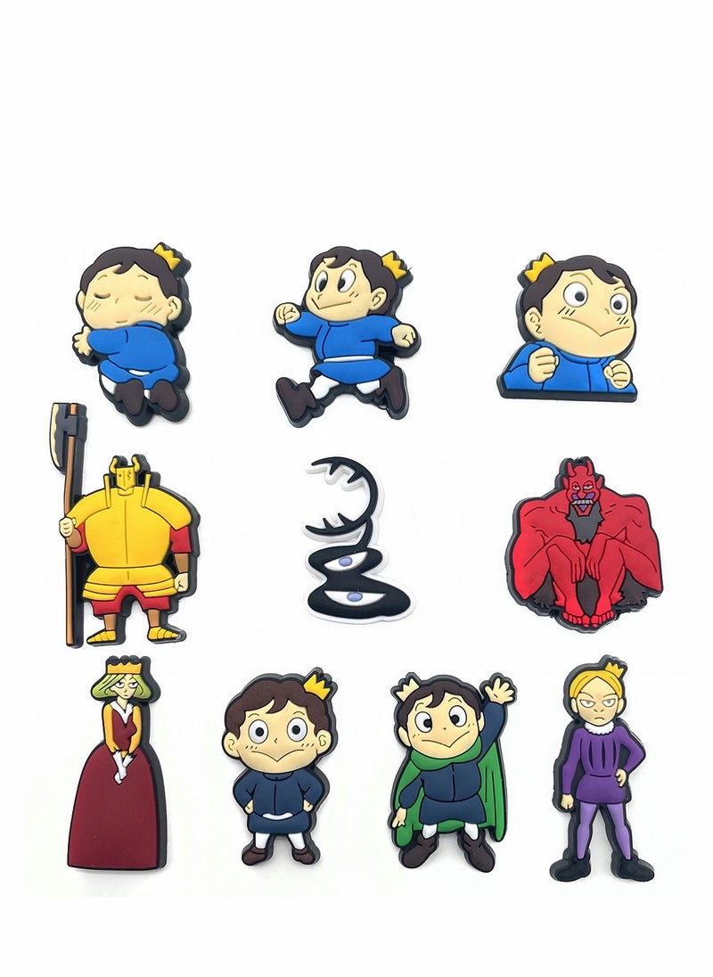 Excefore 10PCS Croc Charms King, Anime Shoes Decorations Charm for Croc Accessories PVC Clog Pins Shoe Charms Fit Croc Sandals Bracelets Ornaments Gift Birthday Party Favors Supplies  - Image 1
