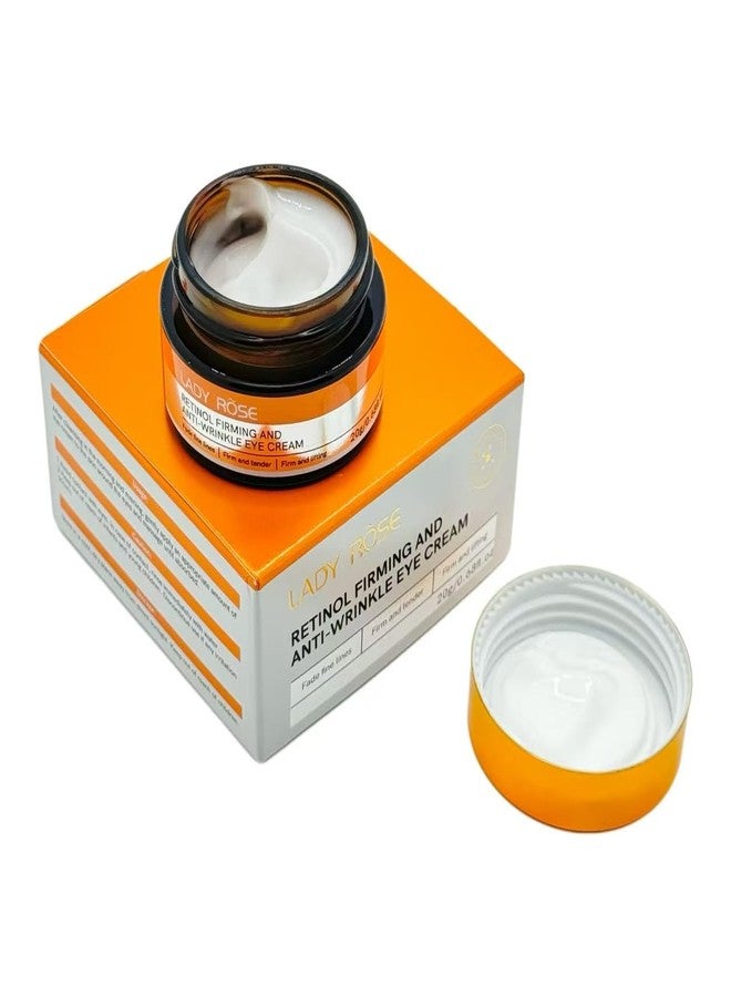 LADY ROSE Brightening Eye Cream with Retinol, Niacinamide & Hyaluronic Acid, Hydrating Care for Dark Circles & Puffiness, 20g (Note: Cream May Stick to Lid, Full Volume Guaranteed) - Image 1