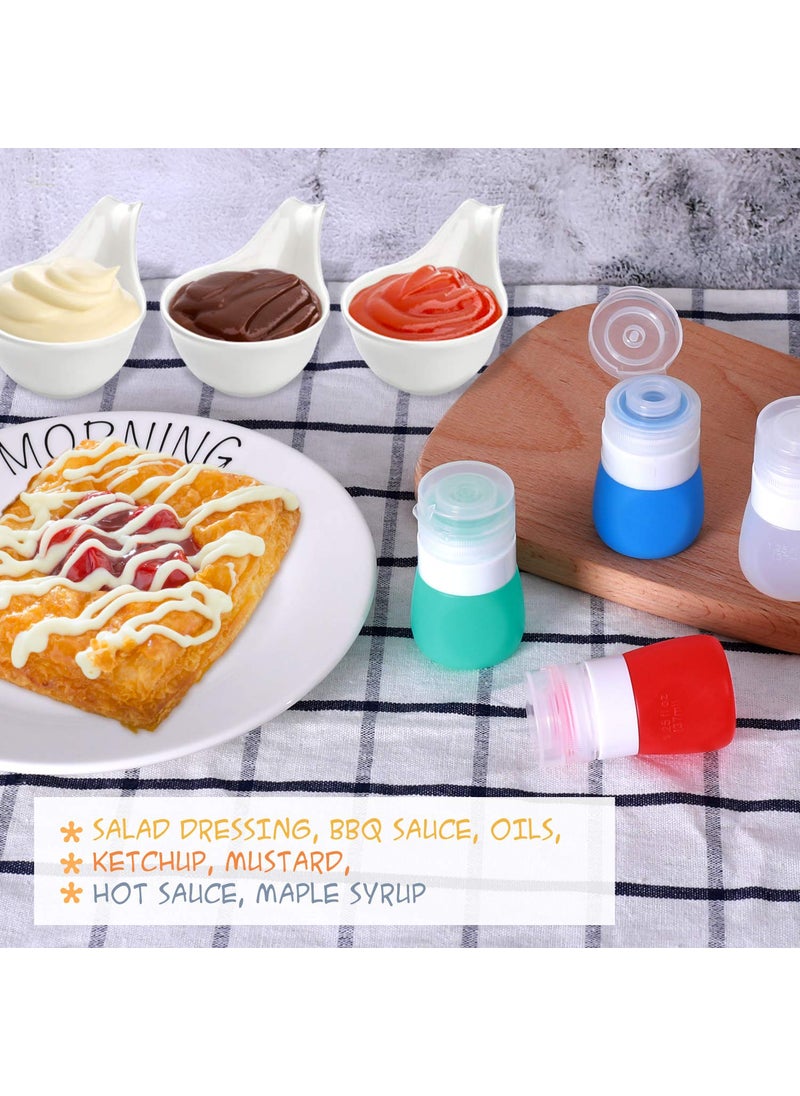 PuGez PuGez Salad Dressing Container to Go  Squeezy Portable Salad Dressing Bottles  Salad Dressing Container  Mini Condiment Bottles Food Storage  Leak-Resistant  Set of 4 (1.3 OZ)  - Image 2