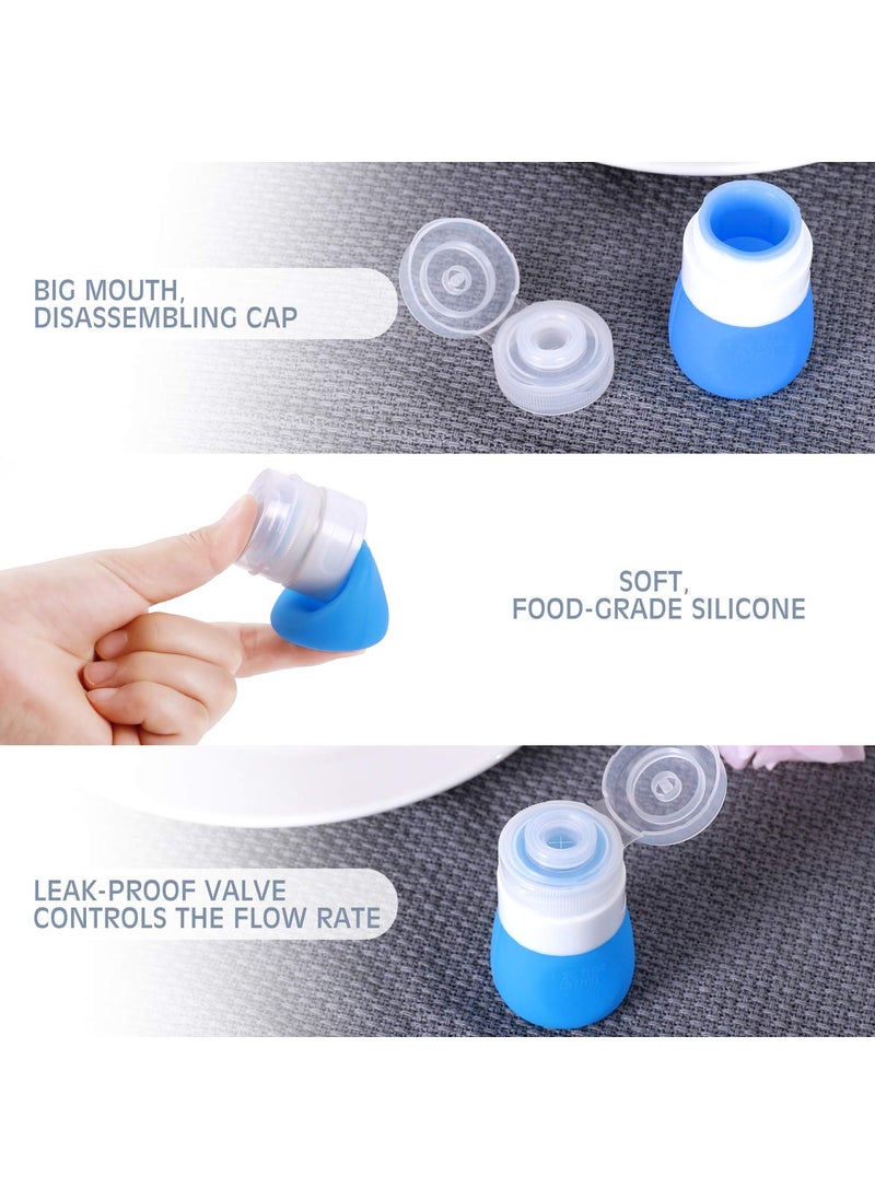 PuGez PuGez Salad Dressing Container to Go  Squeezy Portable Salad Dressing Bottles  Salad Dressing Container  Mini Condiment Bottles Food Storage  Leak-Resistant  Set of 4 (1.3 OZ)  - Image 5