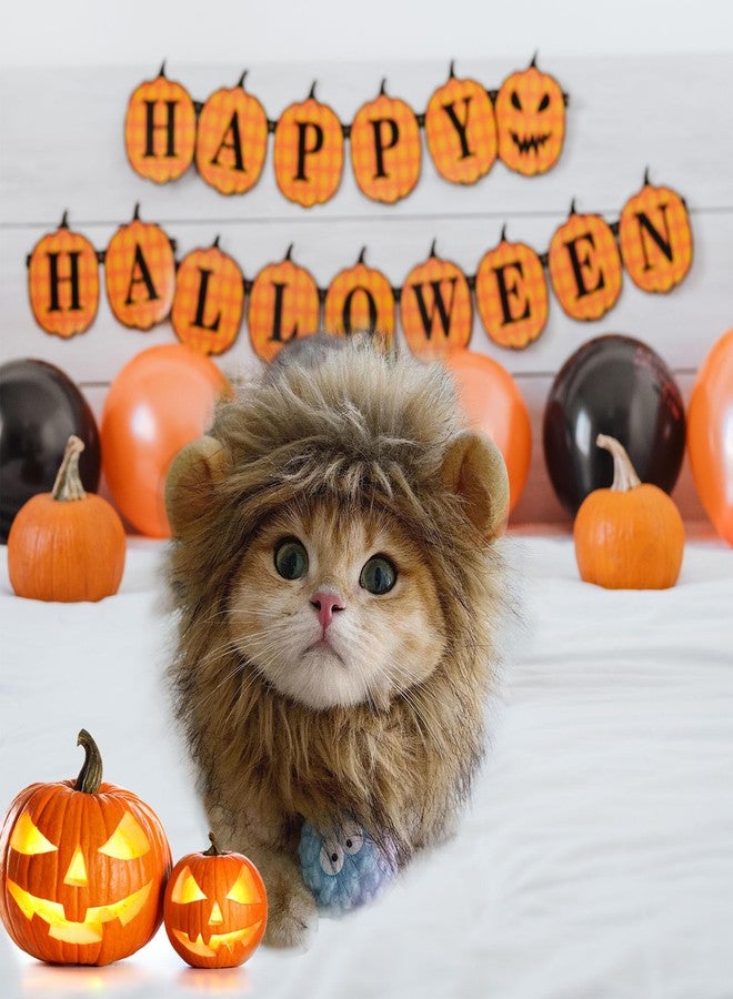 OaaXbbECco Lion Mane Wig for Cat Costume (Light Brown, Large) - Image 5