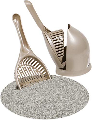Petmate Scoop N' Hide Cat Litter Scoop with Discreet Litter Scoop Holder, Brushed Nickel - Image 2