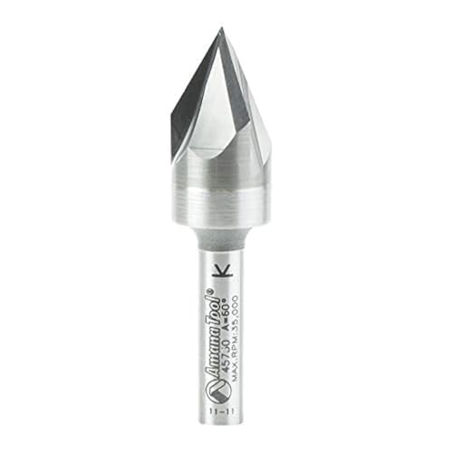 Amana Tool - 45730 Solid Carbide V-Groove Signmaking & Lettering 60 Deg x 9/16 Dia x 7/16 - Image 1