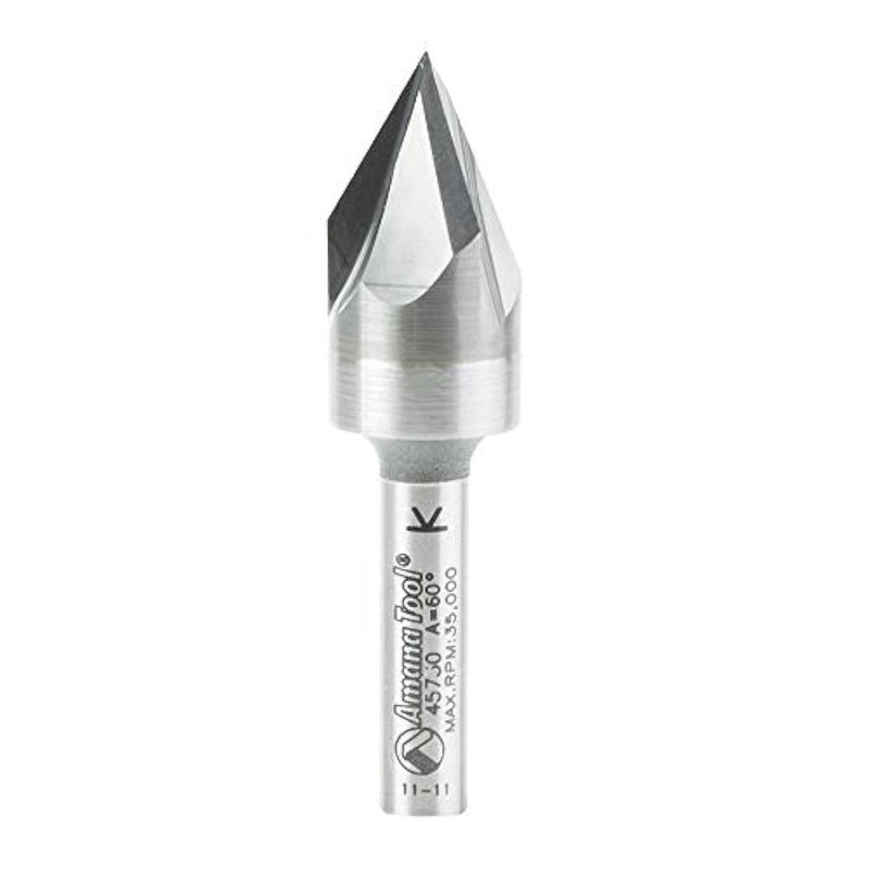 Amana Tool - 45730 Solid Carbide V-Groove Signmaking & Lettering 60 Deg x 9/16 Dia x 7/16 - Image 4