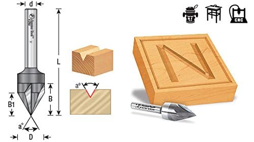 Amana Tool - 45730 Solid Carbide V-Groove Signmaking & Lettering 60 Deg x 9/16 Dia x 7/16 - Image 3