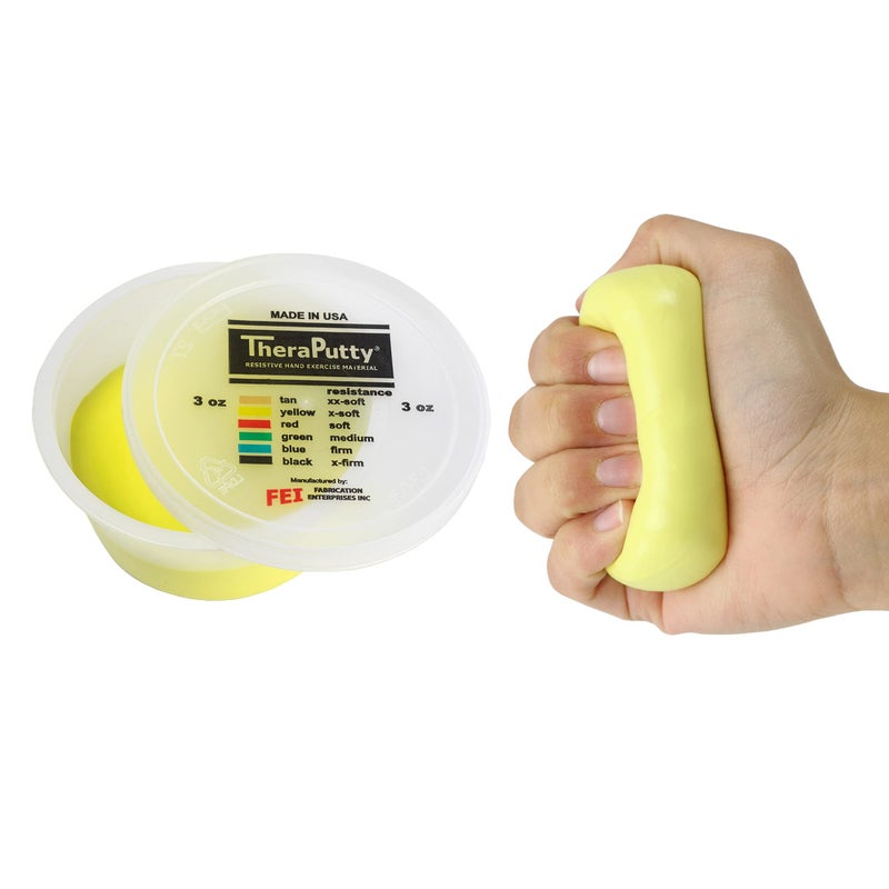 CanDo 102611 Theraputty Plus Hand Exercise Putty Yellow 3oz XSoft