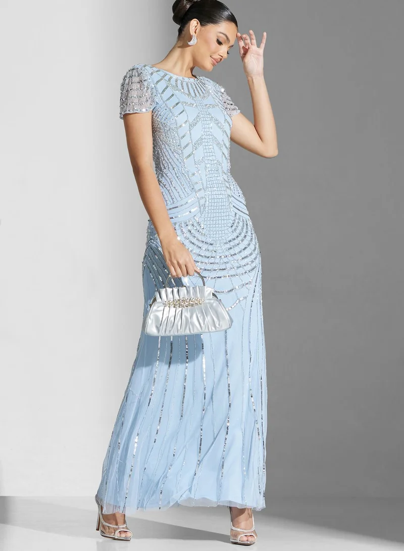 Amelia Rose Mesh Sequin Detail Dress