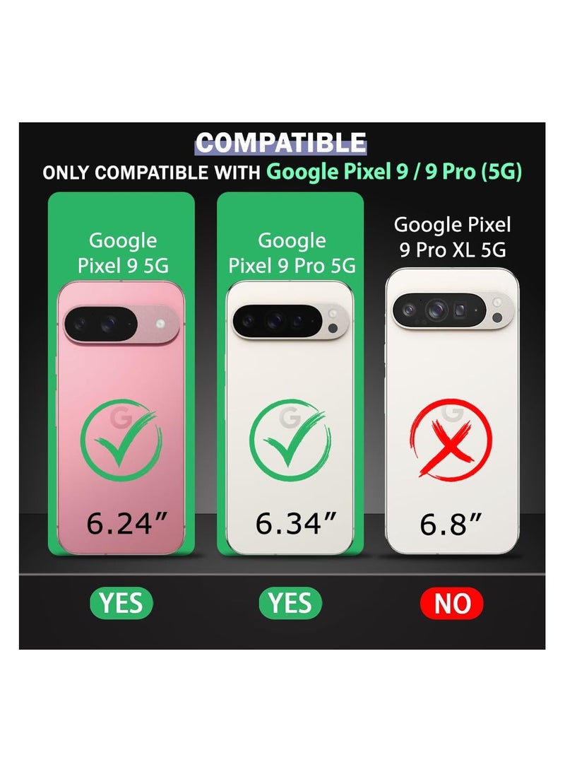 Case for Pixel 9 / Pixel 9 Pro Shockproof Crystal Clear Hard Back Cover [Anti-Yellowing] Case Edge TPU Bumper Protection Transparent Back Cover Case for Pixel 9 / Pixel 9 Pro - Image 2