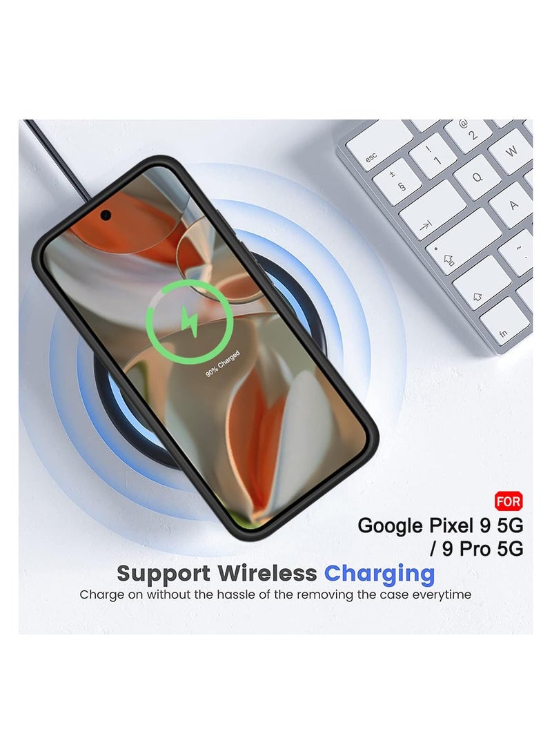 Case for Pixel 9 / Pixel 9 Pro Shockproof Crystal Clear Hard Back Cover [Anti-Yellowing] Case Edge TPU Bumper Protection Transparent Back Cover Case for Pixel 9 / Pixel 9 Pro - Image 5