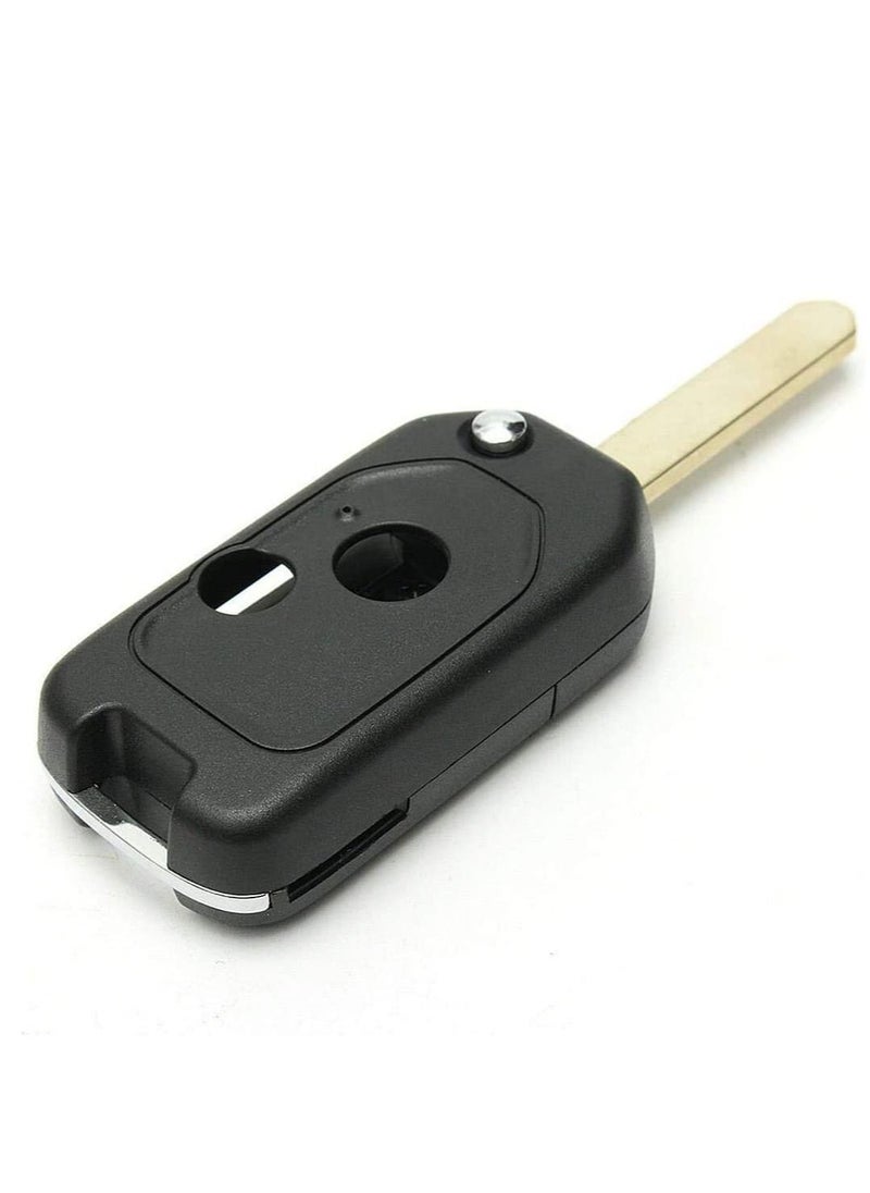 althiqahkey - Modified Car Remote Key Case Uncut Flip Key Blade Fob Shell Case For Honda Accord Civic CR-V Fit Jazz Insight Odyssey Pilot (2 BUTTONS) - Image 1