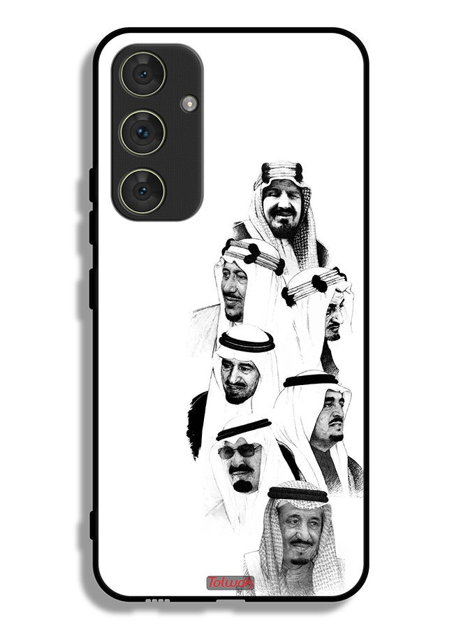 Tolwak Samsung Galaxy A54 5G Protective Case Cover Saudi Kings Art B_W - Image 1