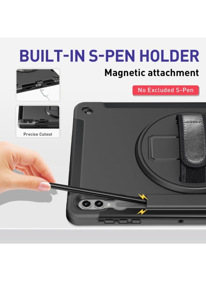 MUNTAQI Samsung Galaxy A9 Plus Case Military Grade Shockproof Cover with S Pen Holder, 360° Rotating Kickstand, Hand & Shoulder Strap – Heavy Duty Protective Case for Galaxy A9+ 2018 - Image 2