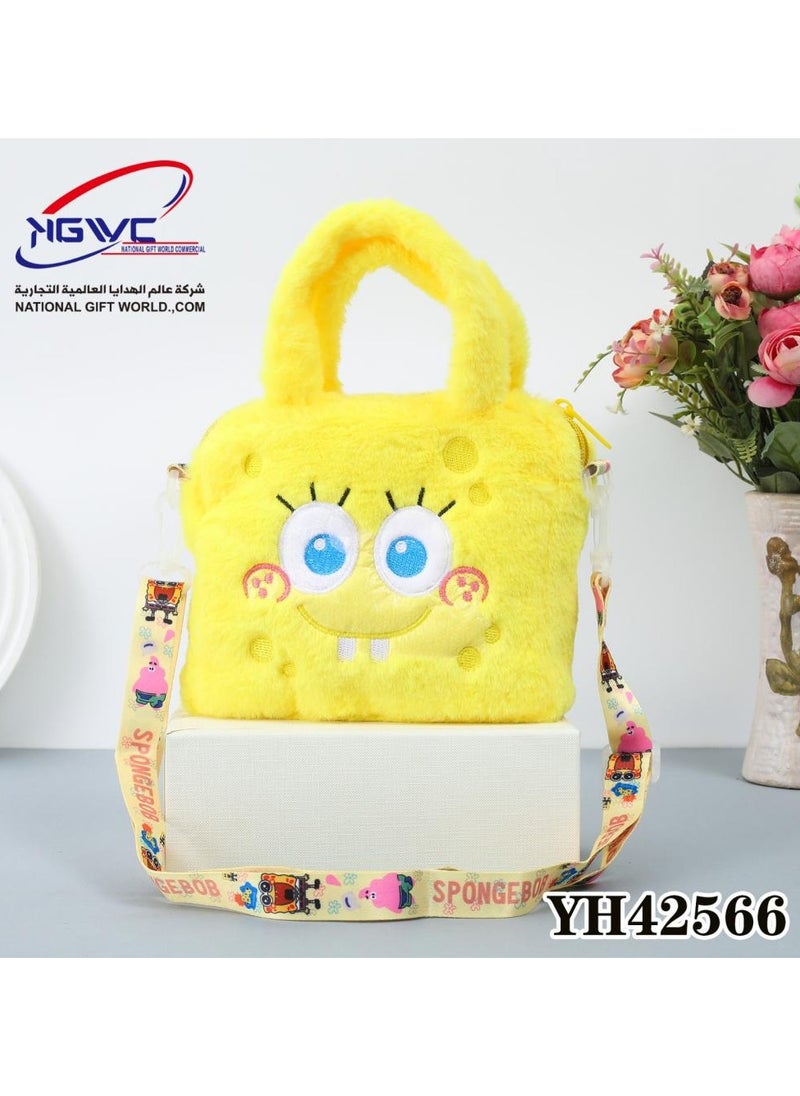 NATIONAL GIFT WORLD COMMERCIAL Shoulder Bag Made Of Soft Plush With Sponge Bob Character Design 