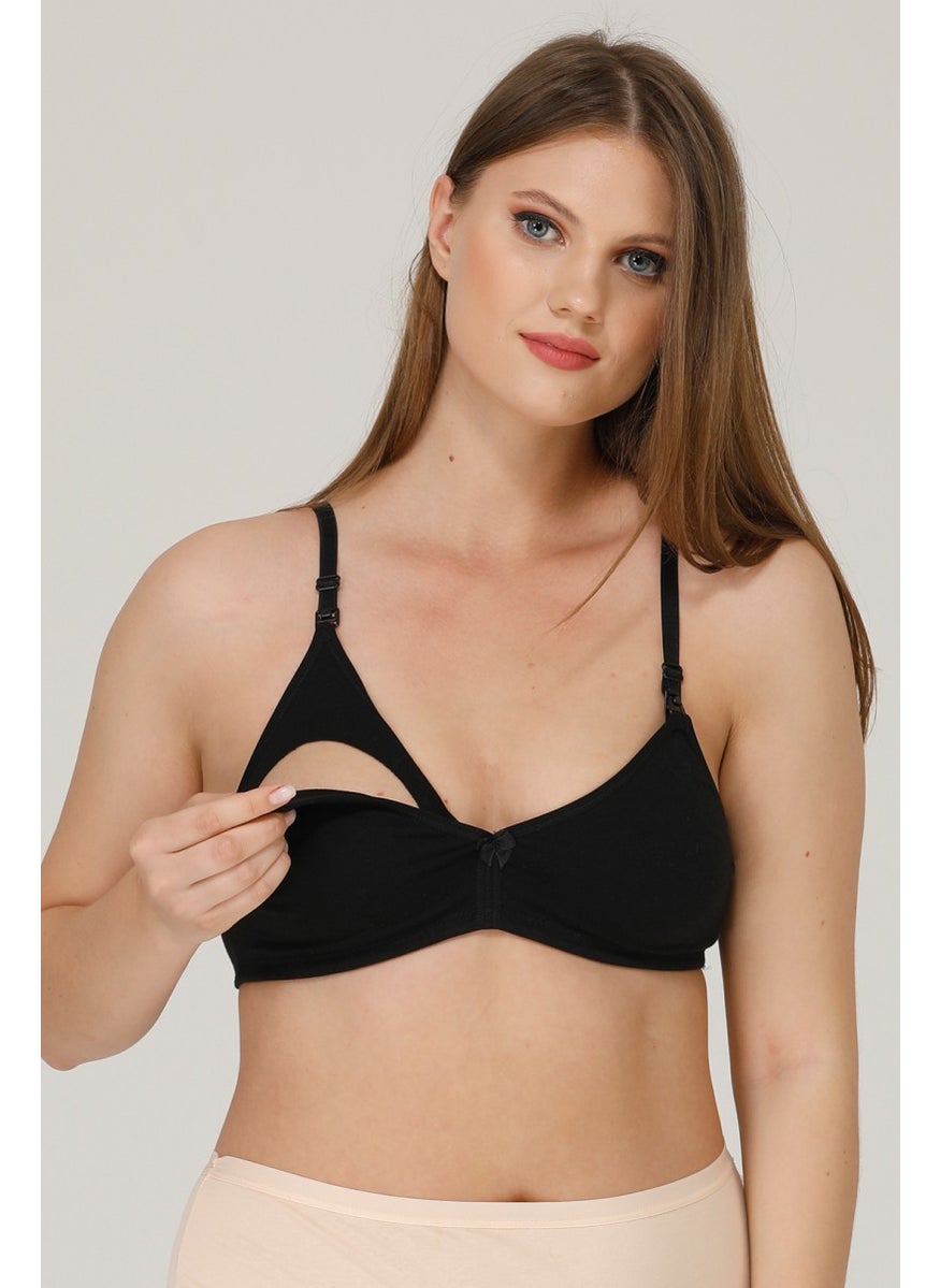 Parlingerie Par Lingerie Pl Nursing Bra Cotton Unlined Black  - Image 1