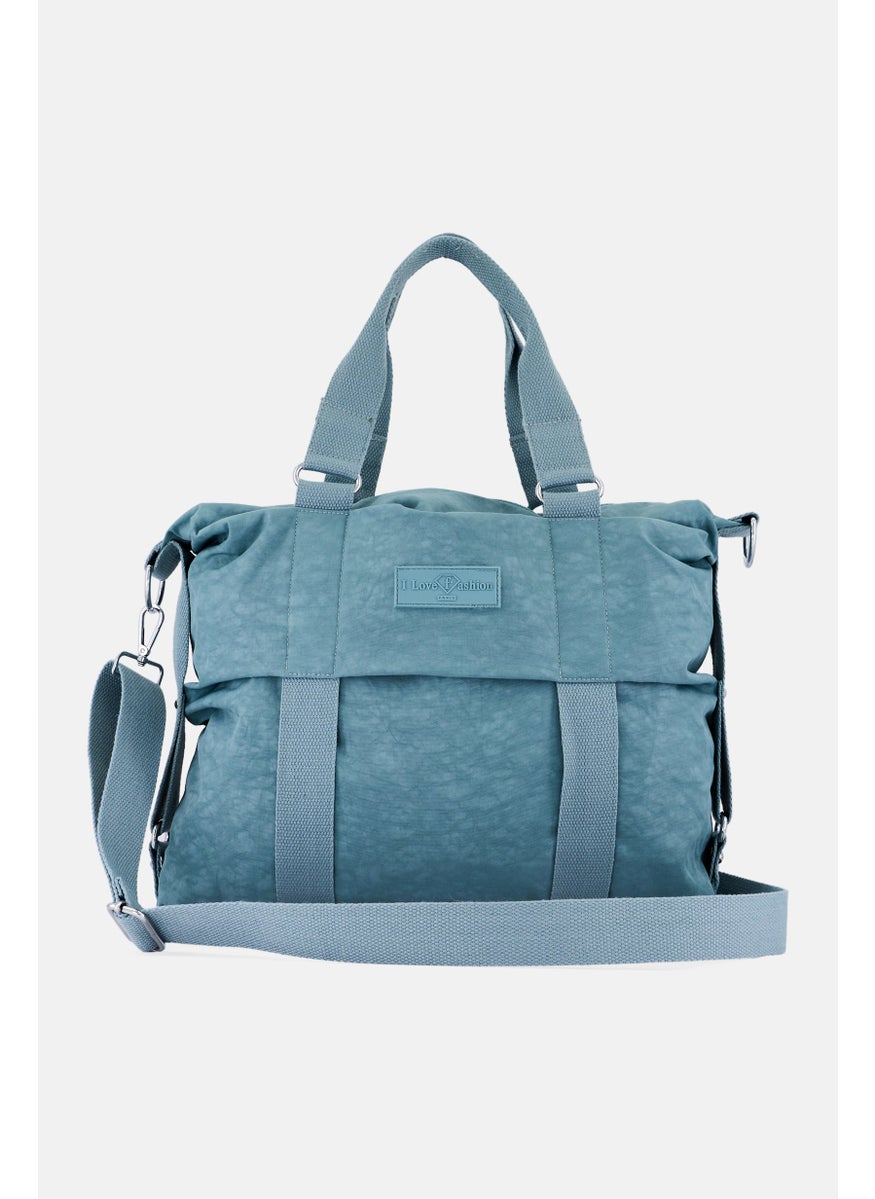 I Love Fashion Women Brand Logo Cross Body Bag 41 L x 35 H x 0 W cm, Blue  - Image 2