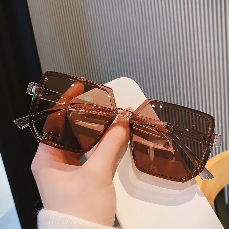 Generic Retro Sunglasses Luxury Womens UV-Protection Unisex through tea frame/tea tablet