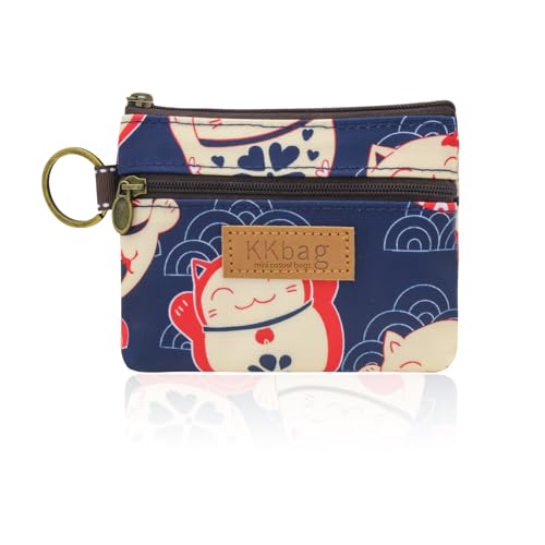 WisePoint Coin Bag, Waterproof Coin Wallet Small Coin Purse with Zipper and Keyring, Cute Coin Pouch for Women and Girls, Change Purse Mini Storage Bag for Coin, Cards, Keys, Lipsticks (blue) - Image 1